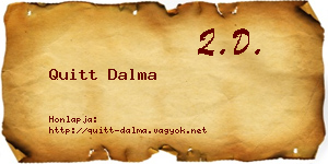 Quitt Dalma névjegykártya