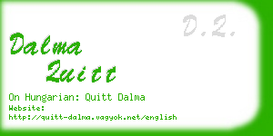 dalma quitt business card